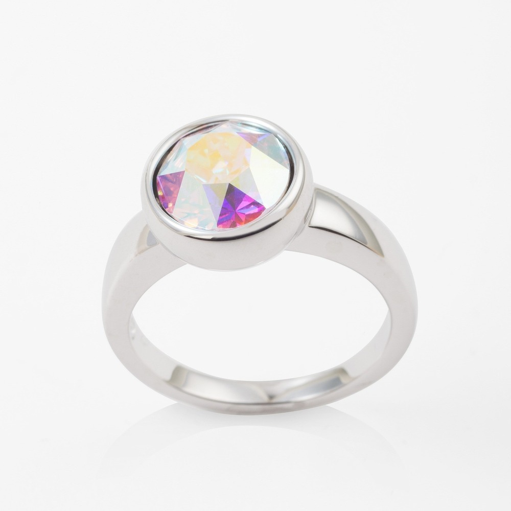 Touchstone Crystal by‎ Swarovski Bliss Ring Aurora Borealis Size 10